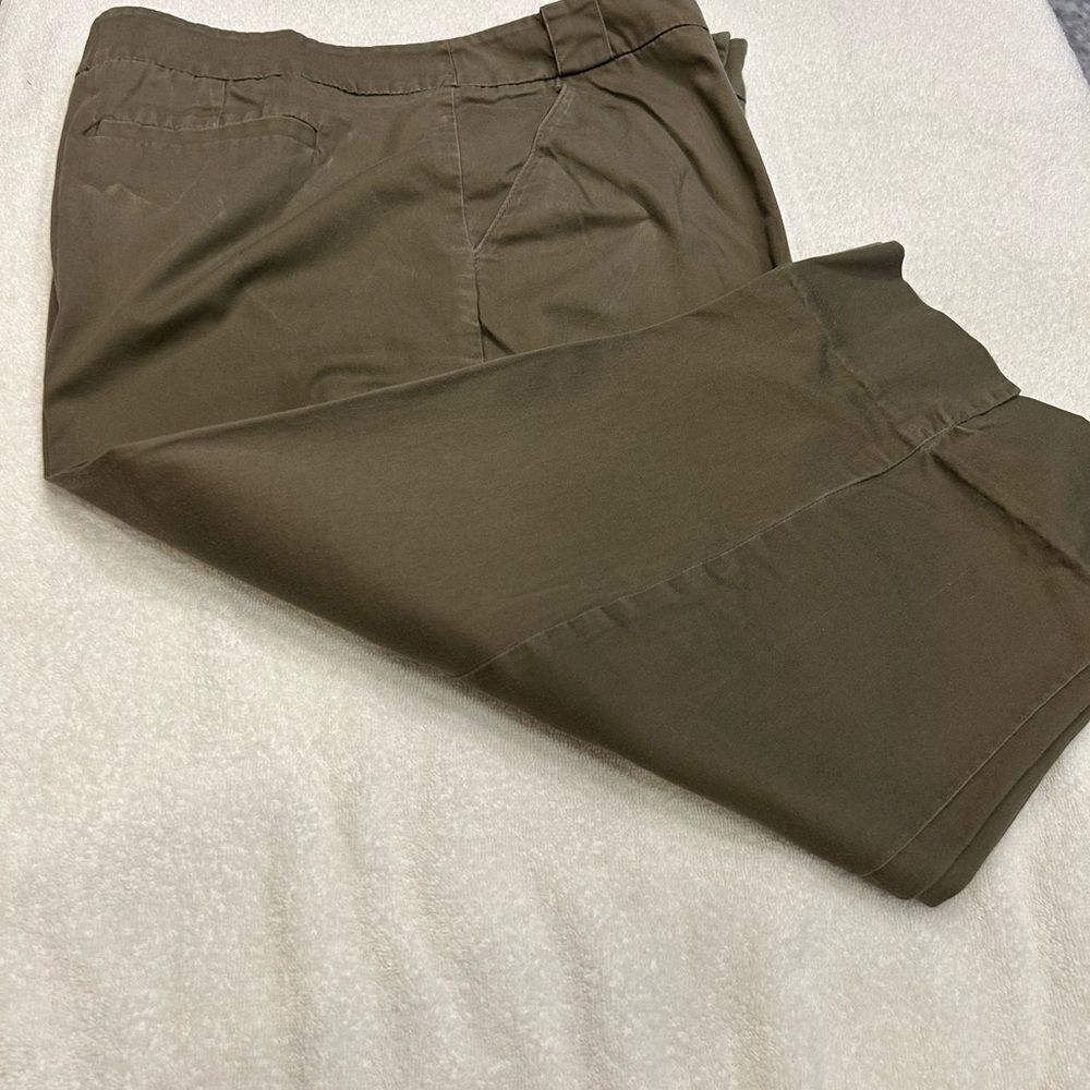George stretch crop pants green size 18